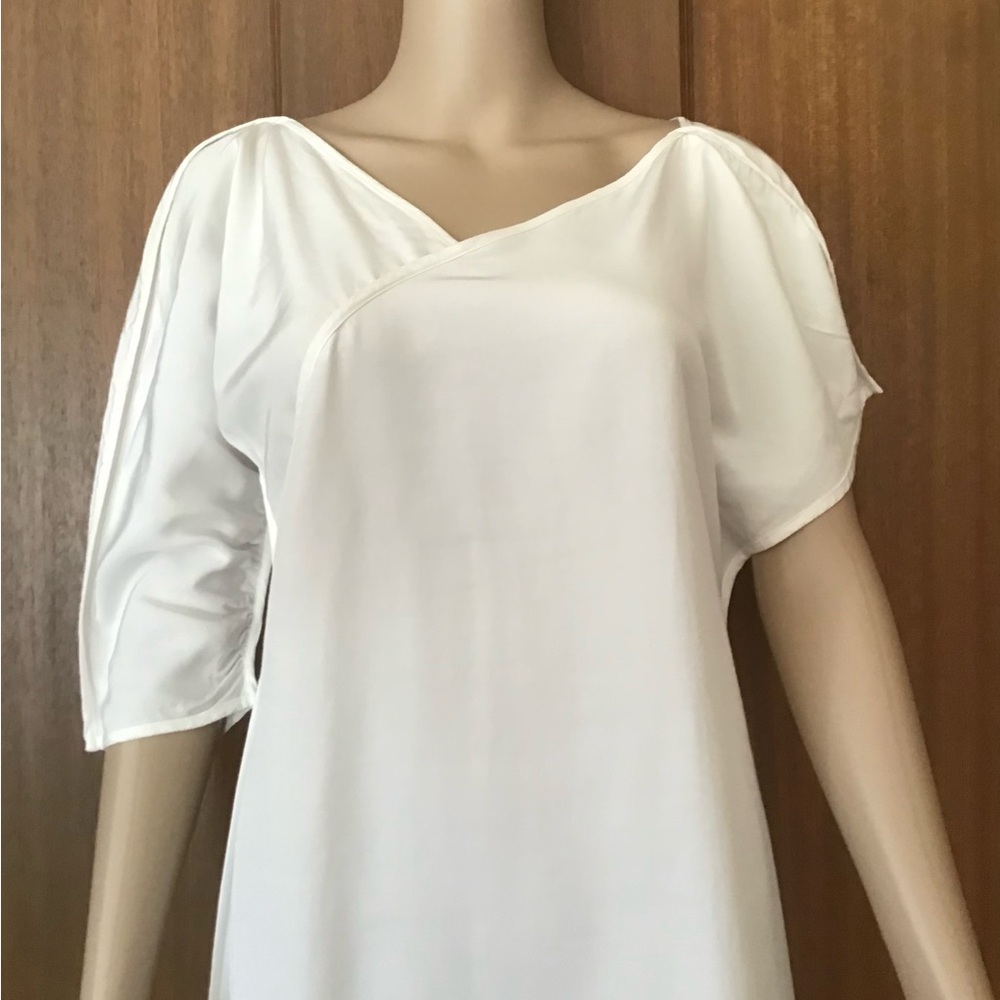 Fendi White Dress with Unique Sleeve Design Sz Small made in Italy Designer